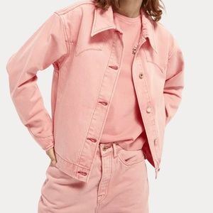 Scotch & Soda Denim Western Jacket pink